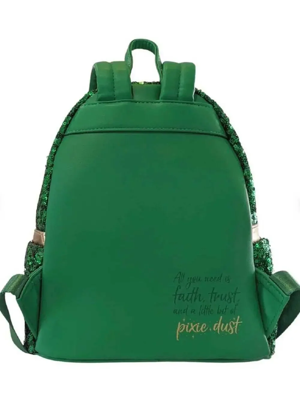Loungefly Tinkerbell Emerald Green Sequin Backpack NWT
